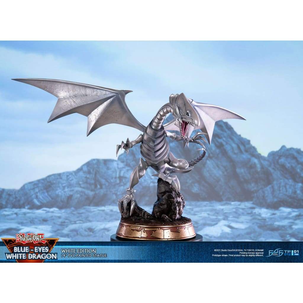 Yugioh Blue Eyes White Dragon (White) 14" Statue